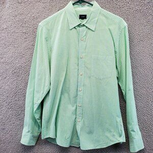 J‎ Crew Shirt Mens Green Blue White Checkered